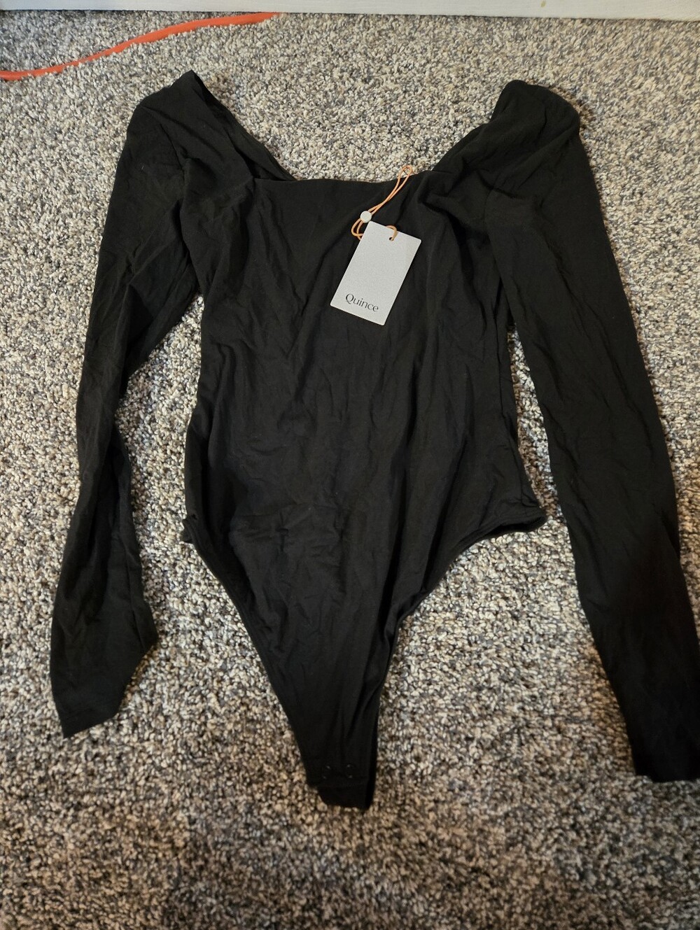 NWT Quince Long Sleeved Bodysuit Black S